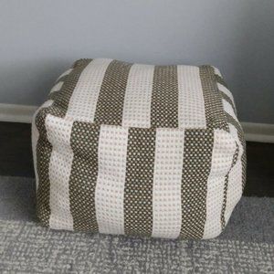Cotton cover for ottoman foot stool pouf